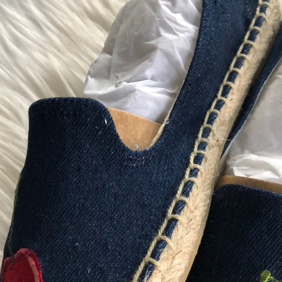 Soludos Denim Cherry Smoking Slipper Espadrille - Picture 5 of 8